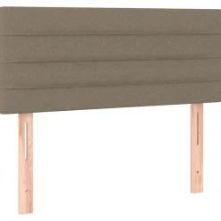 vidaXL Camas Y Accesorios-Cabecero con LED de tela gris taupe 80x5x78/88 cm