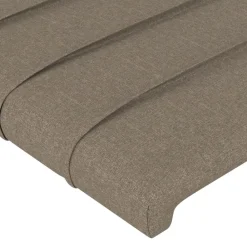 vidaXL Camas Y Accesorios-Cabecero con LED de tela gris taupe 80x5x78/88 cm