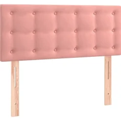 vidaXL Cabecero con LED de terciopelo 80x5x78/88 cm Rosa Clearance