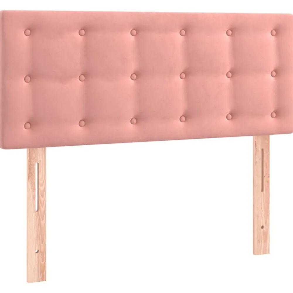 vidaXL Cabecero con LED de terciopelo 80x5x78/88 cm Rosa Clearance
