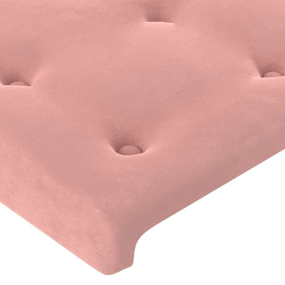 vidaXL Cabecero con LED de terciopelo 80x5x78/88 cm Rosa Clearance