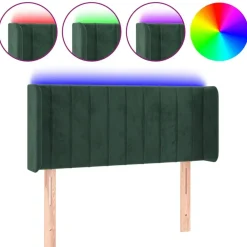 vidaXL Camas Y Accesorios-Cabecero con LED de terciopelo 83x16x78/88 cm