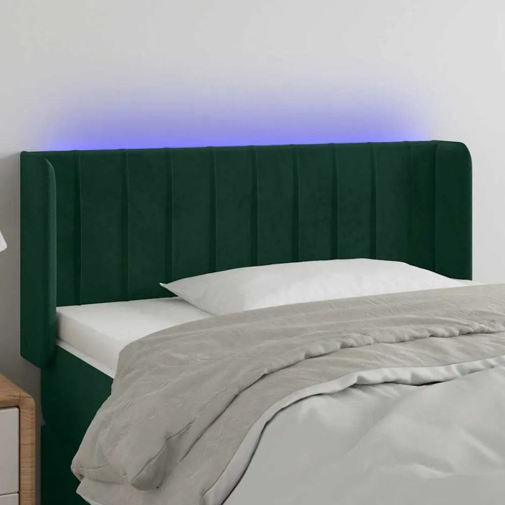 vidaXL Camas Y Accesorios-Cabecero con LED de terciopelo 83x16x78/88 cm