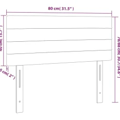 vidaXL Camas Y Accesorios-Cabecero con LED de tela 80x5x78/88 cm