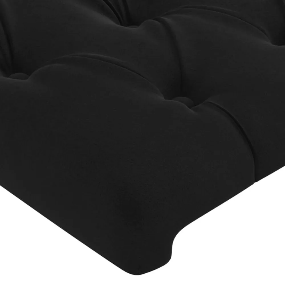vidaXL Cabecero con LED de terciopelo 80x7x78/88 cm Negro