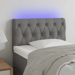 vidaXL Camas Y Accesorios-Cabecero con LED de tela 80x7x78/88 cm