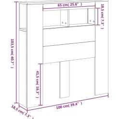 vidaXL Cabecero con LED madera de ingeniería 100x18,5x103,5 cm Negro Outlet