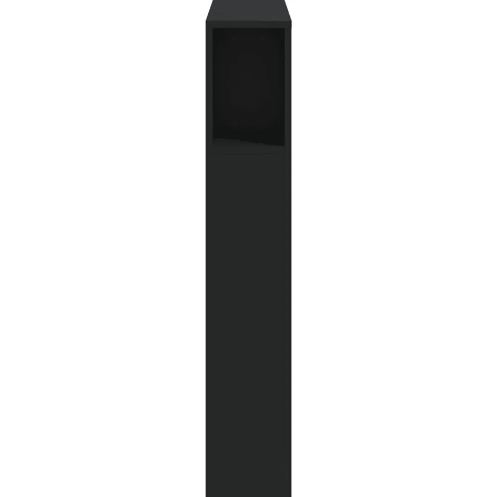 vidaXL Cabecero con LED madera de ingeniería 100x18,5x103,5 cm Negro Outlet