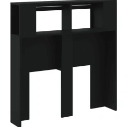 vidaXL Cabecero con LED madera de ingeniería 100x18,5x103,5 cm Negro Outlet