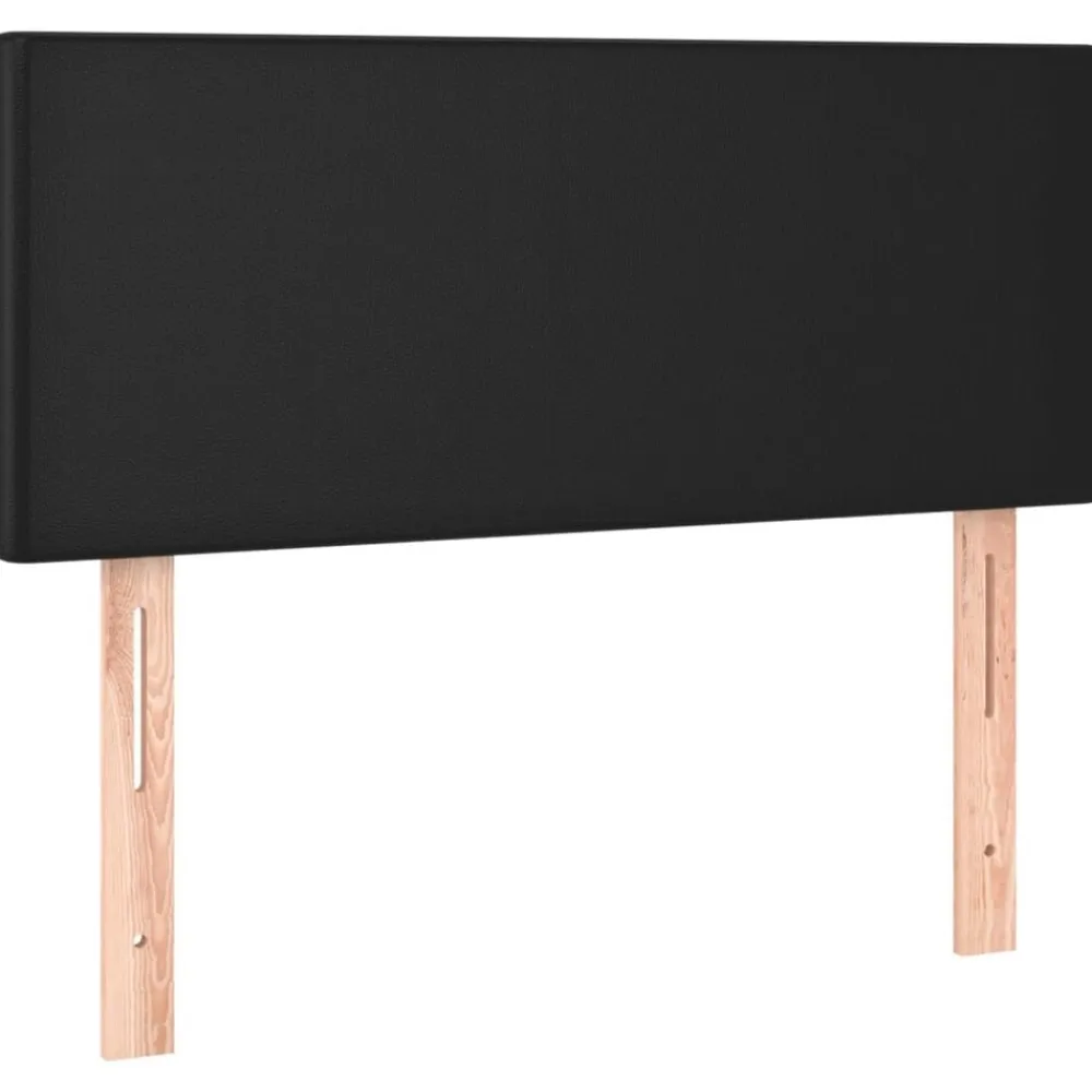vidaXL Cabecero con luces LED cuero sintético 80x5x78/88 cm Negro Discount