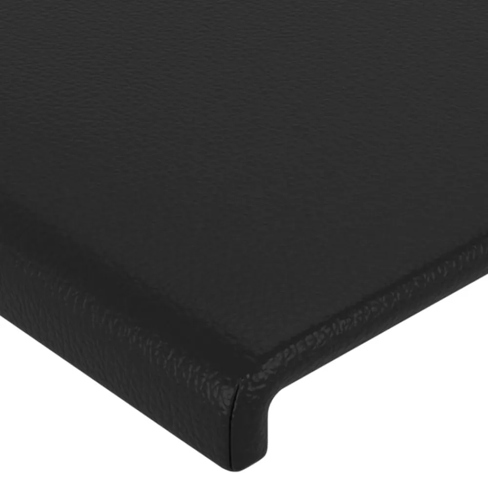vidaXL Cabecero con luces LED cuero sintético 80x5x78/88 cm Negro Discount