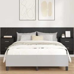 vidaXL Cabecero con Mueble 3 pcs Madera de ingeniería Roble negro New