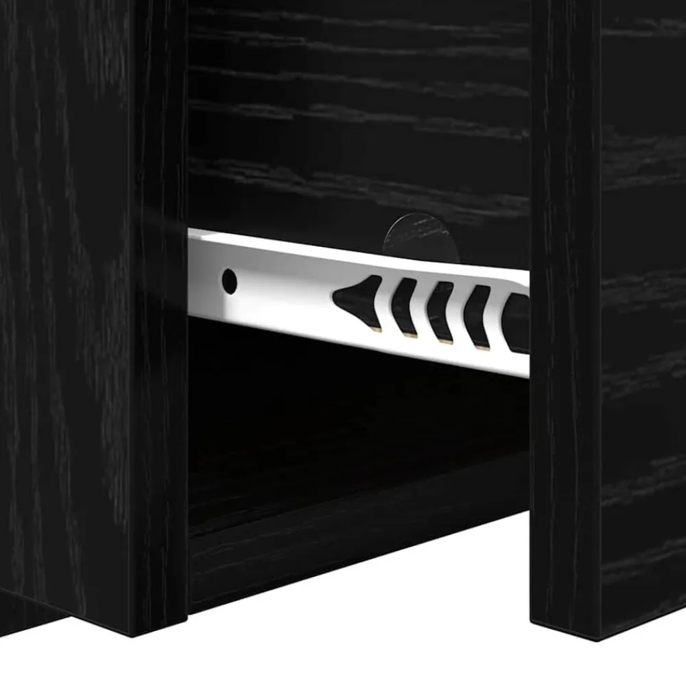 vidaXL Cabecero con Mueble 3 pcs Madera de ingeniería Roble negro New