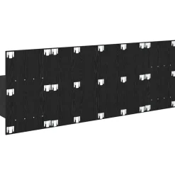 vidaXL Cabecero con Mueble 3 pcs Madera de ingeniería Roble negro New