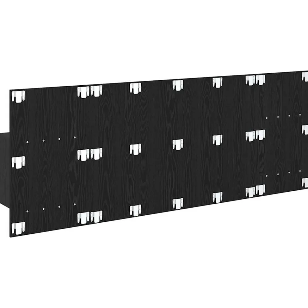 vidaXL Cabecero con Mueble 3 pcs Madera de ingeniería Roble negro New