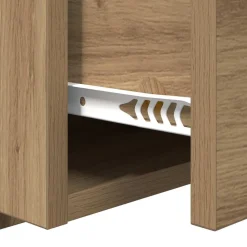 vidaXL Cabecero con Mueble 3 pcs Roble artesanal Madera de ingeniería Roble artisan