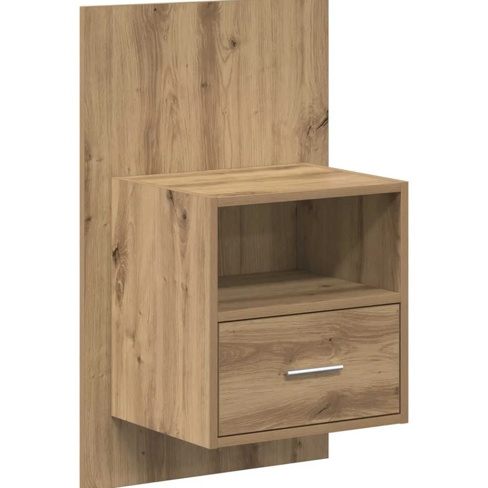 vidaXL Cabecero con Mueble 3 pcs Roble artesanal Madera de ingeniería Roble artisan