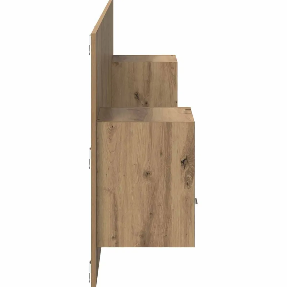 vidaXL Cabecero con Mueble 3 pcs Roble artesanal Madera de ingeniería Roble artisan