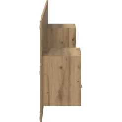 vidaXL Cabecero con Mueble 3 pcs Roble artesanal Madera de ingeniería Roble artisan Discount