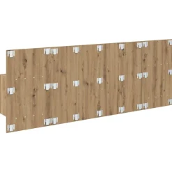 vidaXL Cabecero con Mueble 3 pcs Roble artesanal Madera de ingeniería Roble artisan Discount