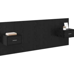 vidaXL Camas Y Accesorios-Cabecero con Mueble 3 pcs Madera de ingeniería