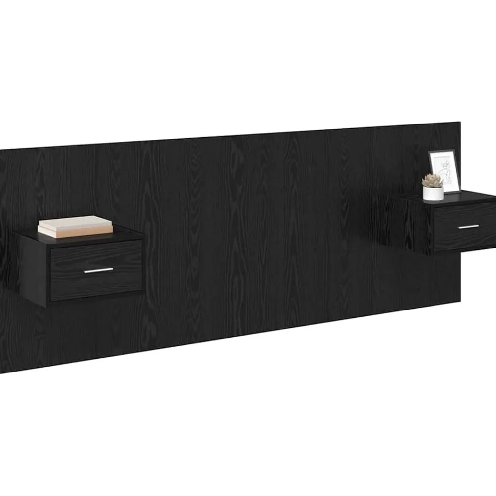 vidaXL Camas Y Accesorios-Cabecero con Mueble 3 pcs Madera de ingeniería