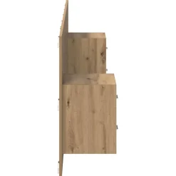 vidaXL Cabecero con Mueble 3 pcs Roble artesanal Madera de ingeniería Roble artisan Outlet