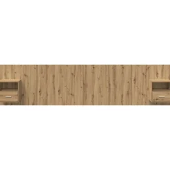 vidaXL Camas Y Accesorios-Cabecero con Mueble 3 pcs Roble artesanal Madera de ingeniería