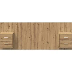 vidaXL Cabecero con Mueble 3 pcs Roble artesanal Madera de ingeniería Roble artisan Sale