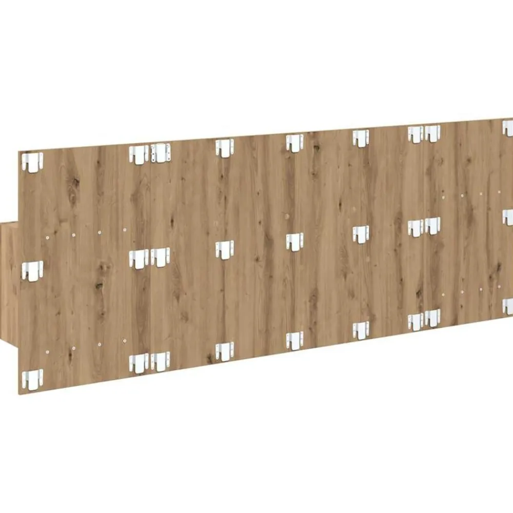 vidaXL Cabecero con Mueble 3 pcs Roble artesanal Madera de ingeniería Roble artisan Sale