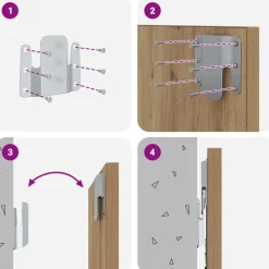 vidaXL Camas Y Accesorios-Cabecero con Mueble 3 pcs Roble artesanal Madera de ingeniería