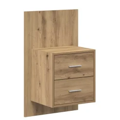 vidaXL Camas Y Accesorios-Cabecero con Mueble 3 pcs Roble artesanal Madera de ingeniería