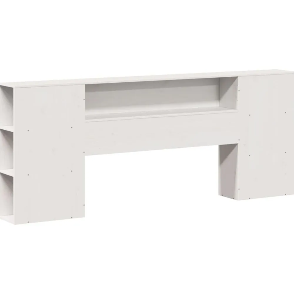 vidaXL Cabecero de cama almacenaje madera maciza pino 200 cm Blanco Online
