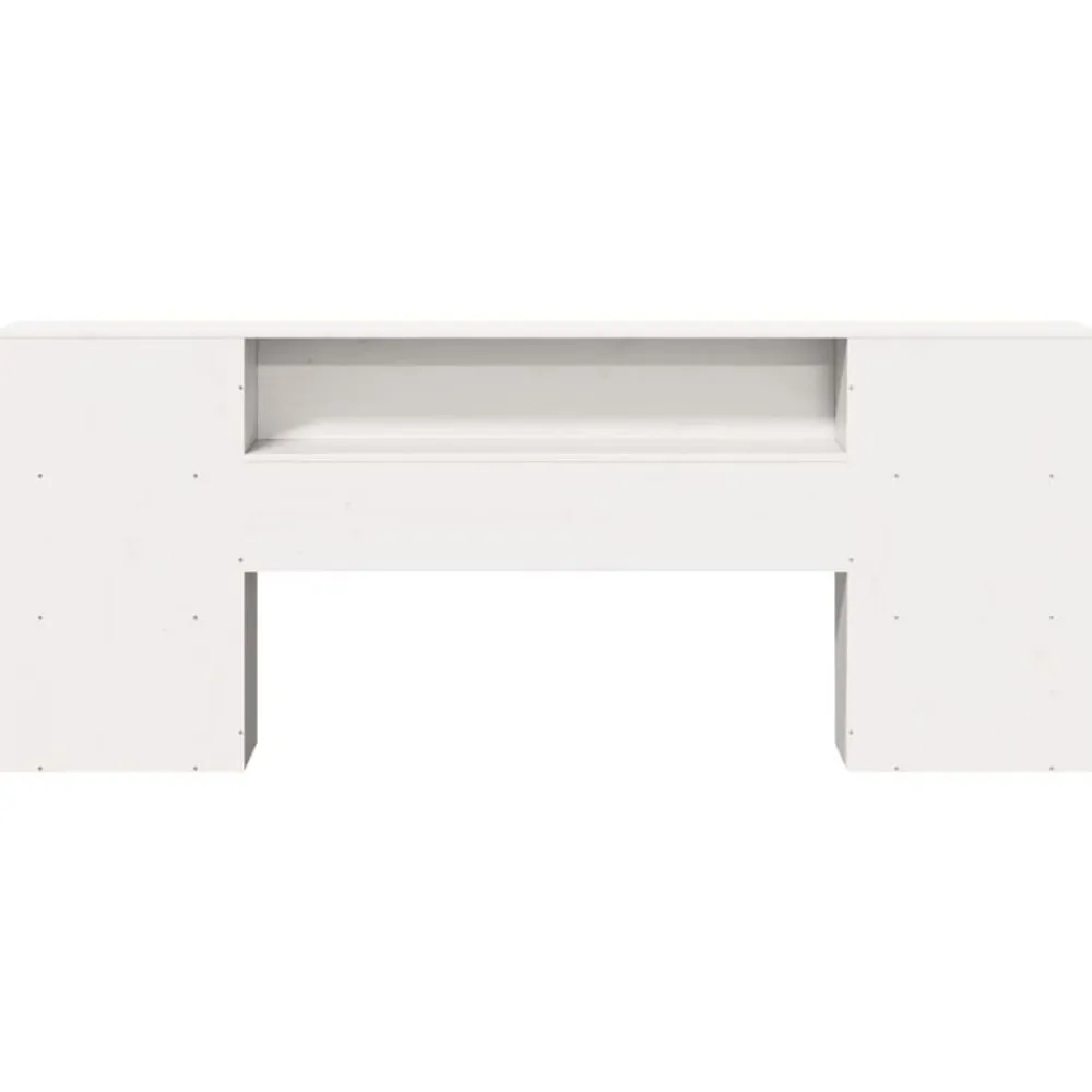 vidaXL Cabecero de cama almacenaje madera maciza pino 200 cm Blanco Online