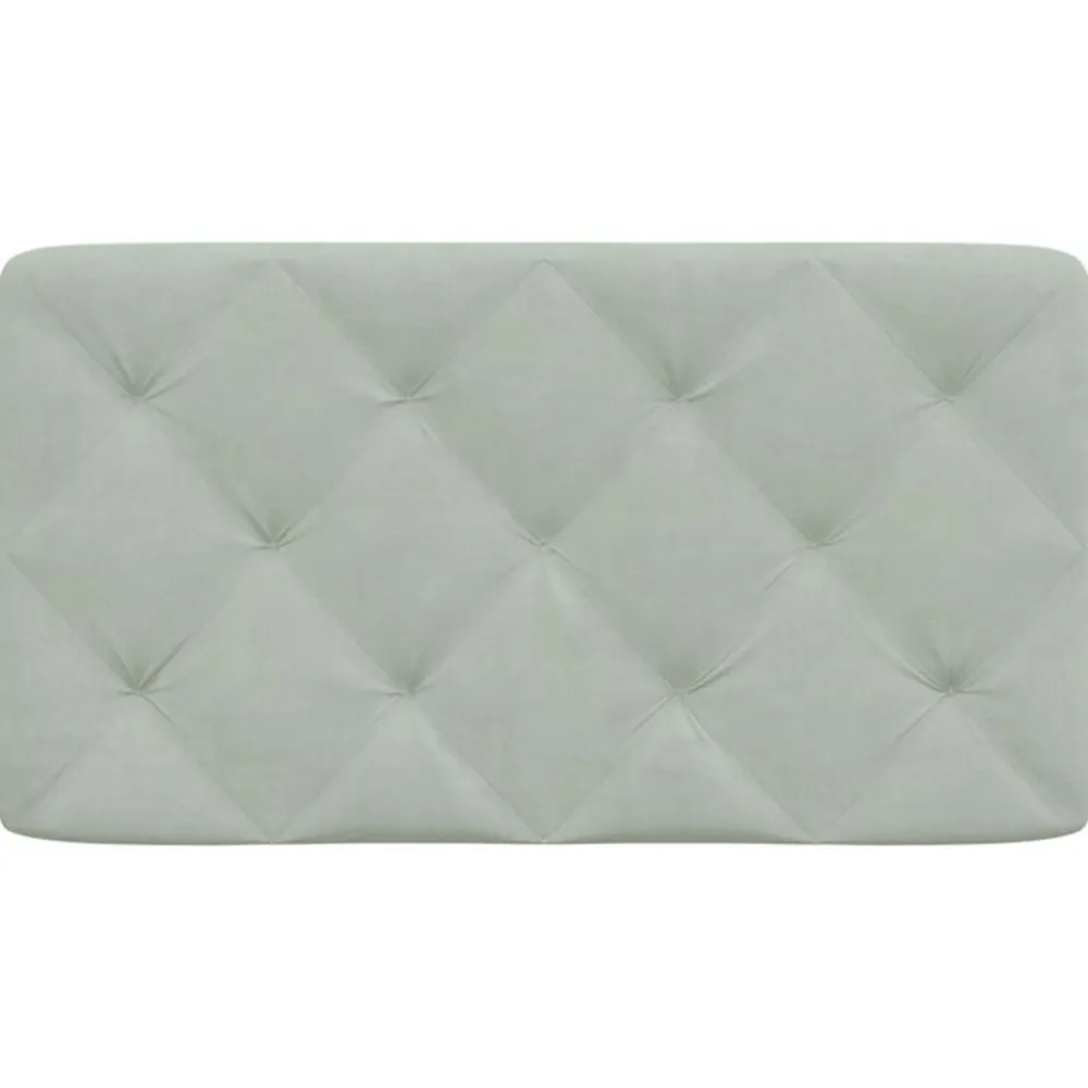 vidaXL Cabecero de cama acolchado terciopelo 80 cm Gris claro Online