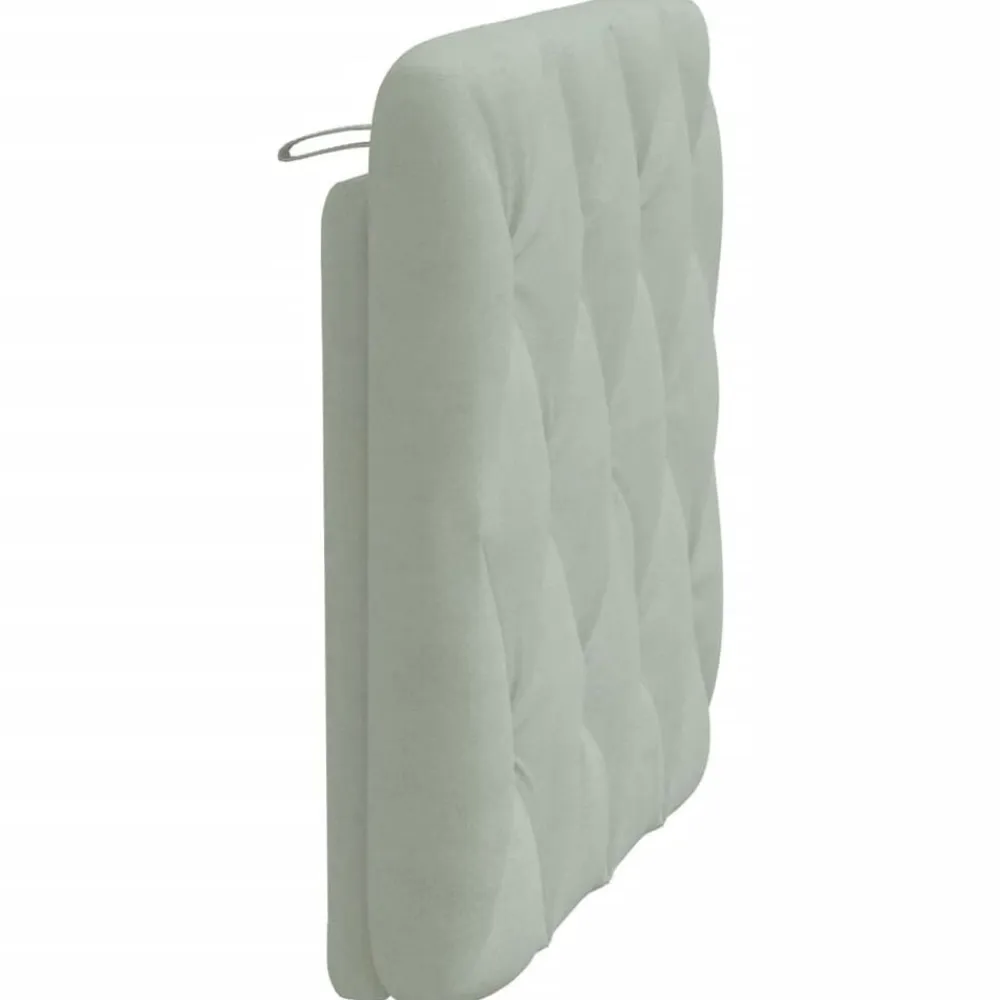 vidaXL Cabecero de cama acolchado terciopelo 80 cm Gris claro Online