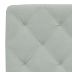 vidaXL Cabecero de cama acolchado terciopelo 80 cm Gris claro Online