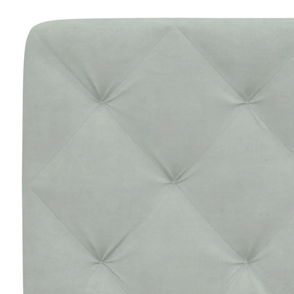 vidaXL Cabecero de cama acolchado terciopelo 80 cm Gris claro Online