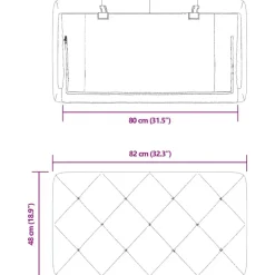 vidaXL Camas Y Accesorios-Cabecero de cama acolchado terciopelo 80 cm