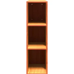 vidaXL Cabecero de cama almacenaje madera maciza pino marrón 200 cm Marrón cera Online