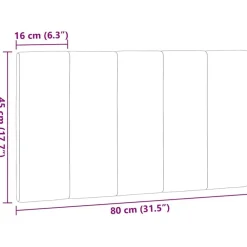 vidaXL Camas Y Accesorios-Cabecero de cama acolchado Hanko tela 80 cm