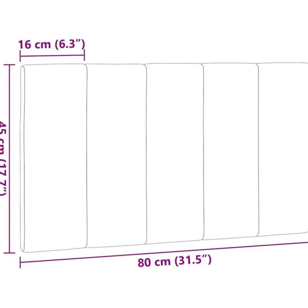 vidaXL Camas Y Accesorios-Cabecero de cama acolchado Hanko tela 80 cm