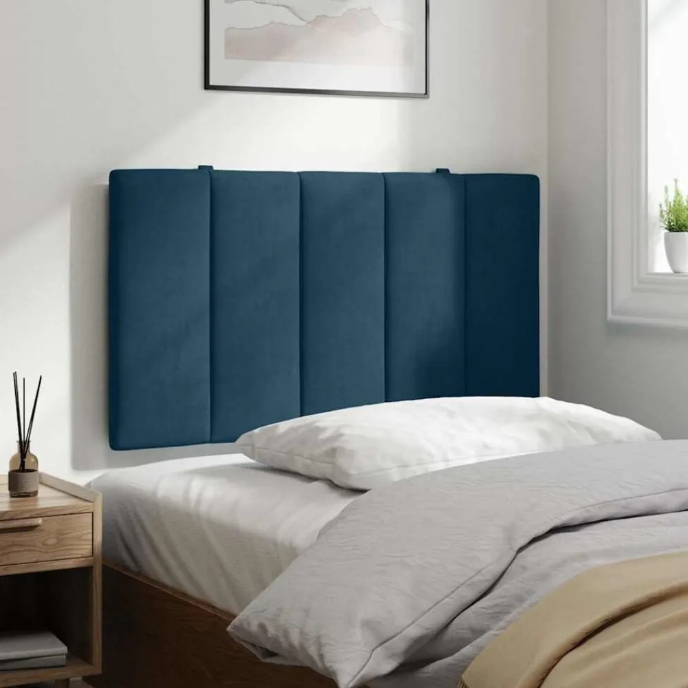 vidaXL Camas Y Accesorios-Cabecero de cama acolchado Hanko terciopelo 80 cm