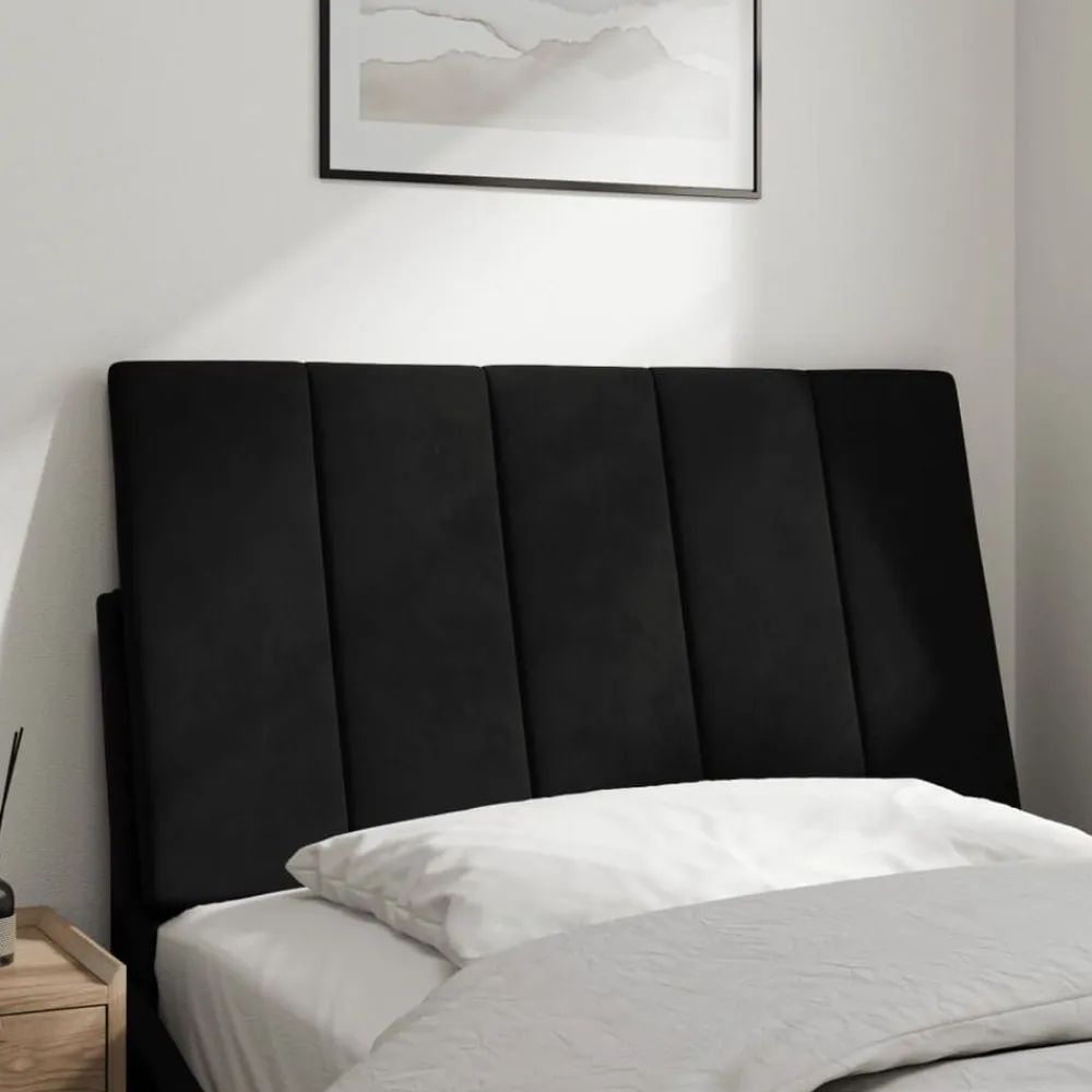 vidaXL Cabecero de cama acolchado Hanko terciopelo 80 cm Negro Hot