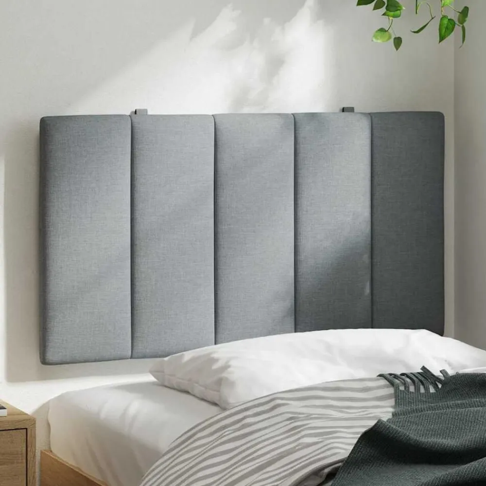 vidaXL Cabecero de cama acolchado Hanko tela 80 cm Gris claro Hot