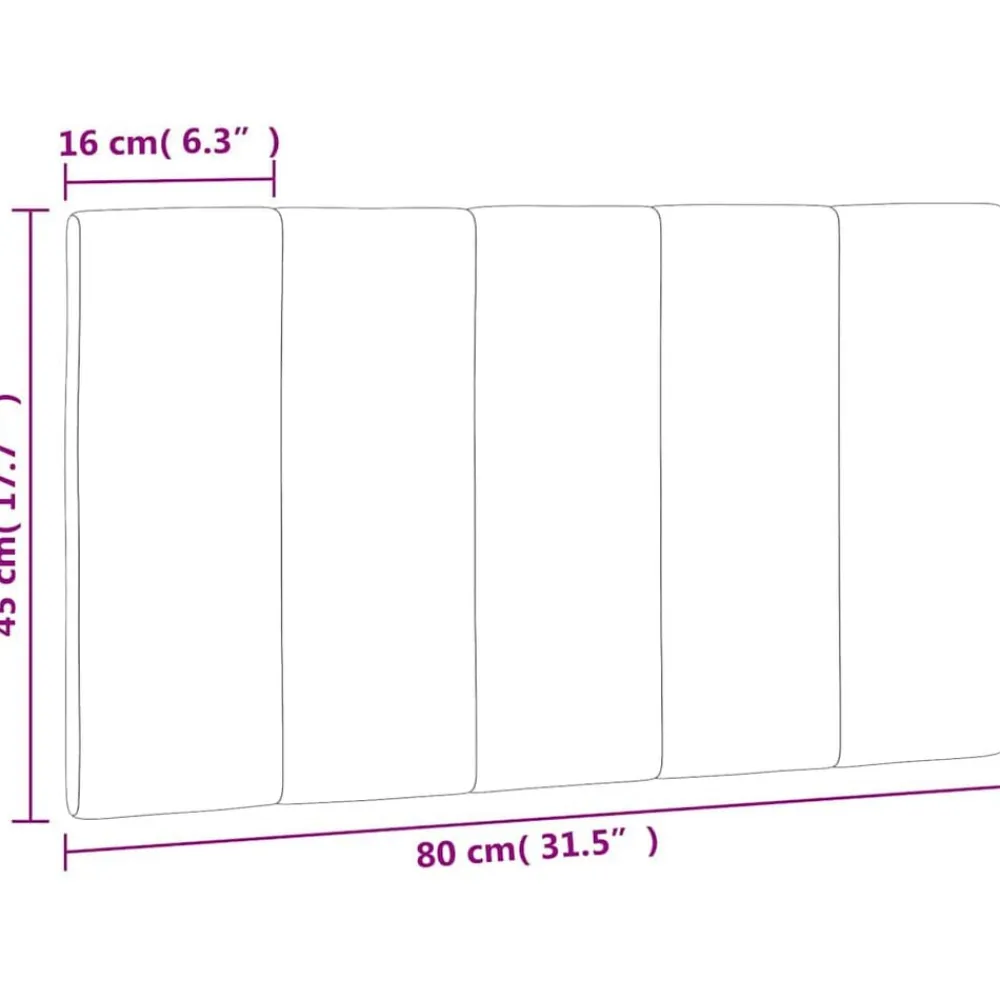 vidaXL Camas Y Accesorios-Cabecero de cama acolchado Hanko terciopelo 80 cm
