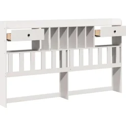 vidaXL Camas Y Accesorios-Cabecero de cama almacenaje madera maciza pino 180 cm