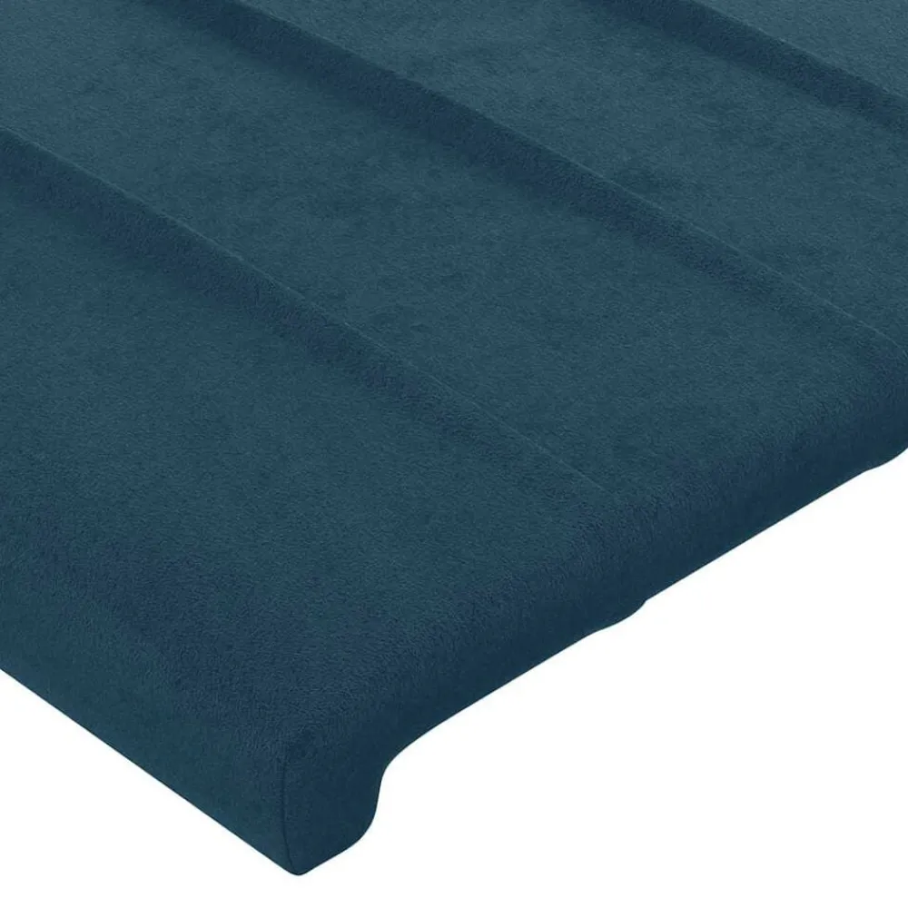 vidaXL Cabecero de cama 80x5x118/128 cm Terciopelo Azul oscuro New