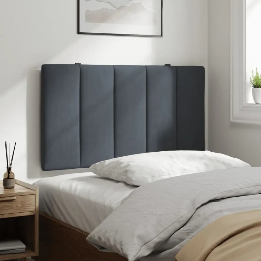 vidaXL Camas Y Accesorios-Cabecero de cama acolchado Hanko terciopelo 80 cm