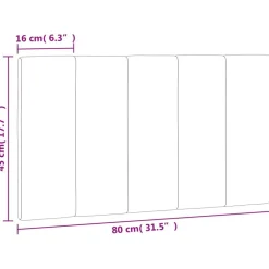vidaXL Camas Y Accesorios-Cabecero de cama acolchado Hanko terciopelo 80 cm